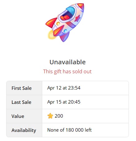 Stellar Rocket is a Telegram NFT collection