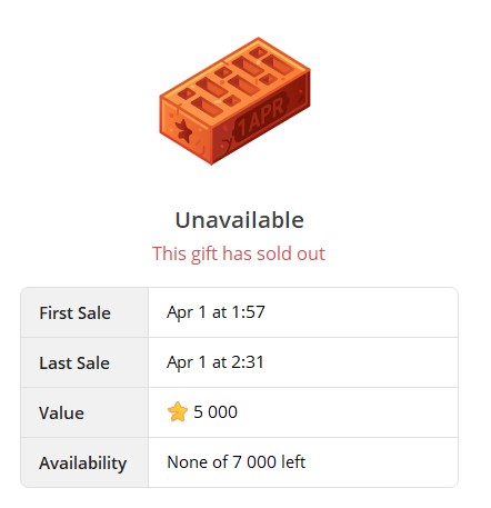 Artisan Brick is a Telegram NFT collection